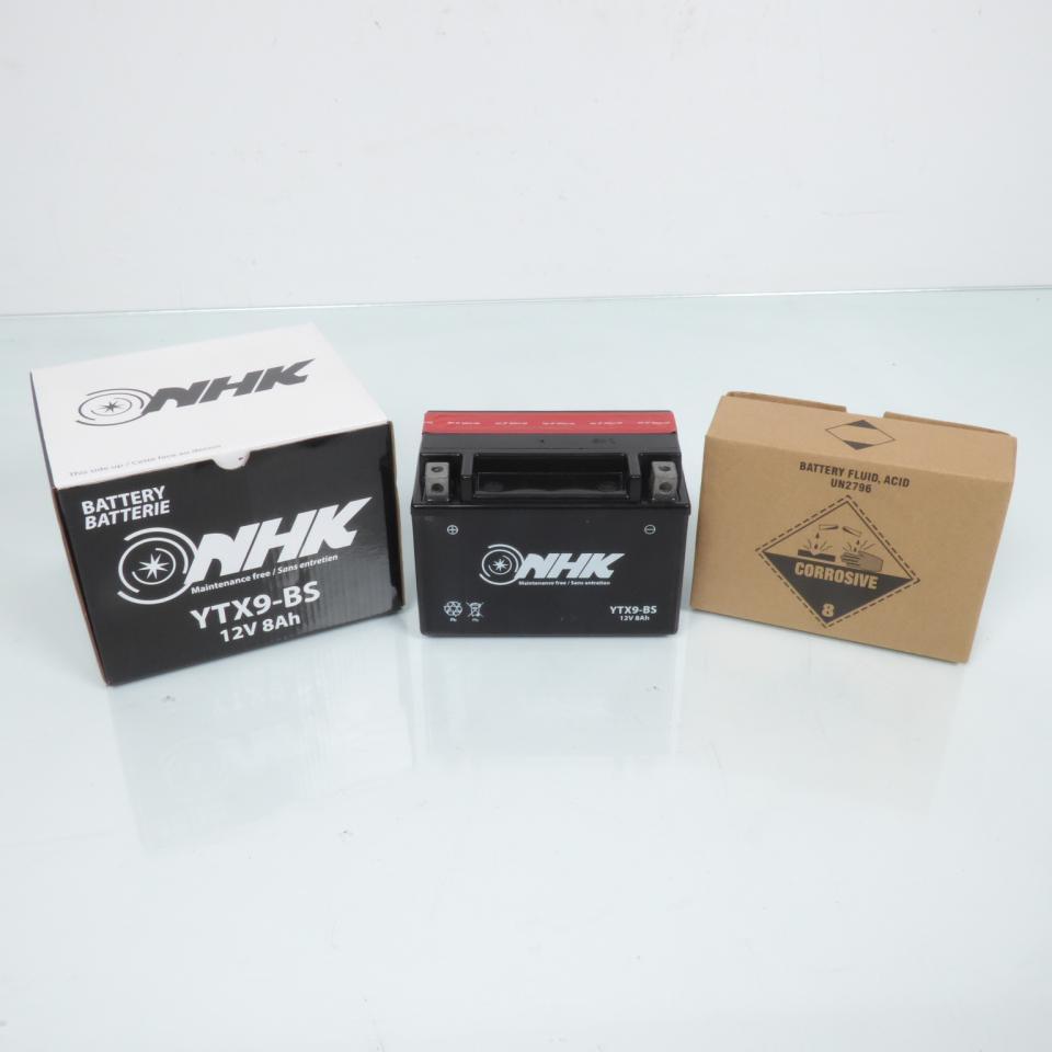 Batterie NHK pour Scooter Chinois 125 152Qmi 4T 2006 à 2020 YTX9-BS / 12V 8Ah Neuf