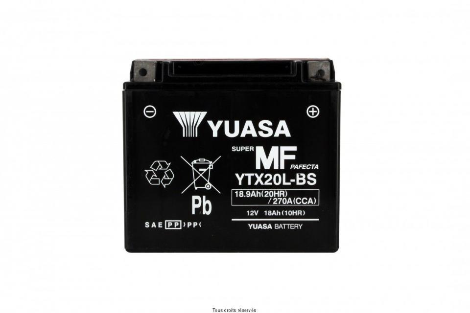 Batterie Yuasa pour Quad Bombardier 800 Outlander Efi 4X4 2006 YTX20L-BS / 12V 18Ah Neuf