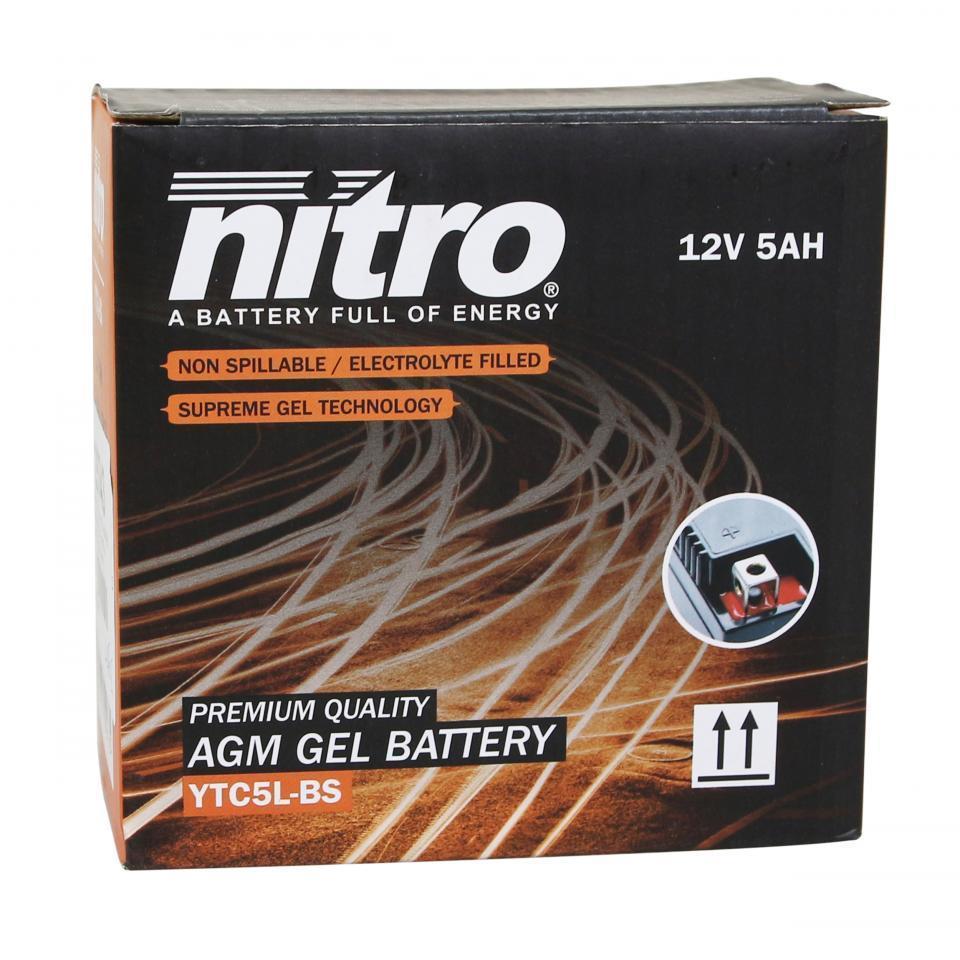 Batterie Nitro pour Scooter Peugeot 50 Kisbee 2010 à 2019 Neuf