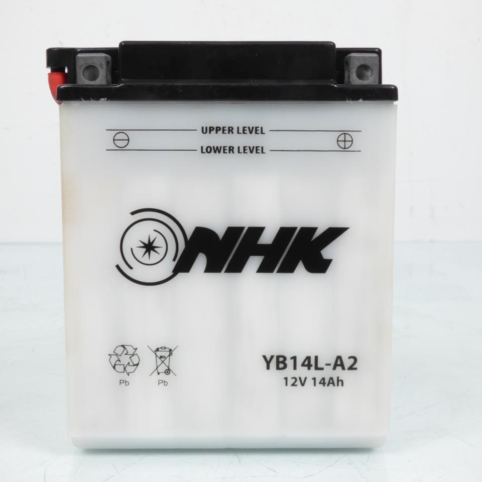 Batterie NHK pour Moto Kawasaki 750 VN Vulcan 1986 à 2005 YB14L-A2 / 12V 14Ah Neuf