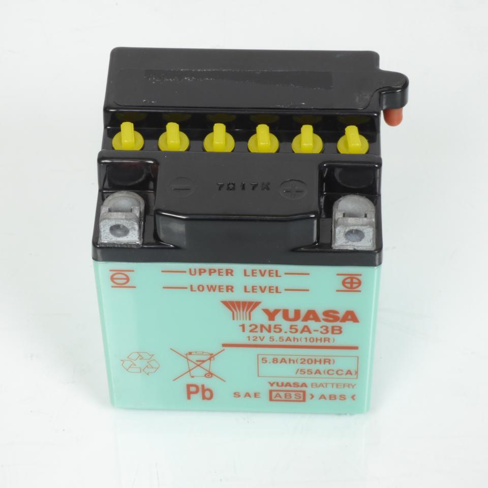 Batterie Yuasa pour Moto Yamaha 400 Rd Dx 1978 12N5.5A-3B / 12V 5.5Ah Neuf