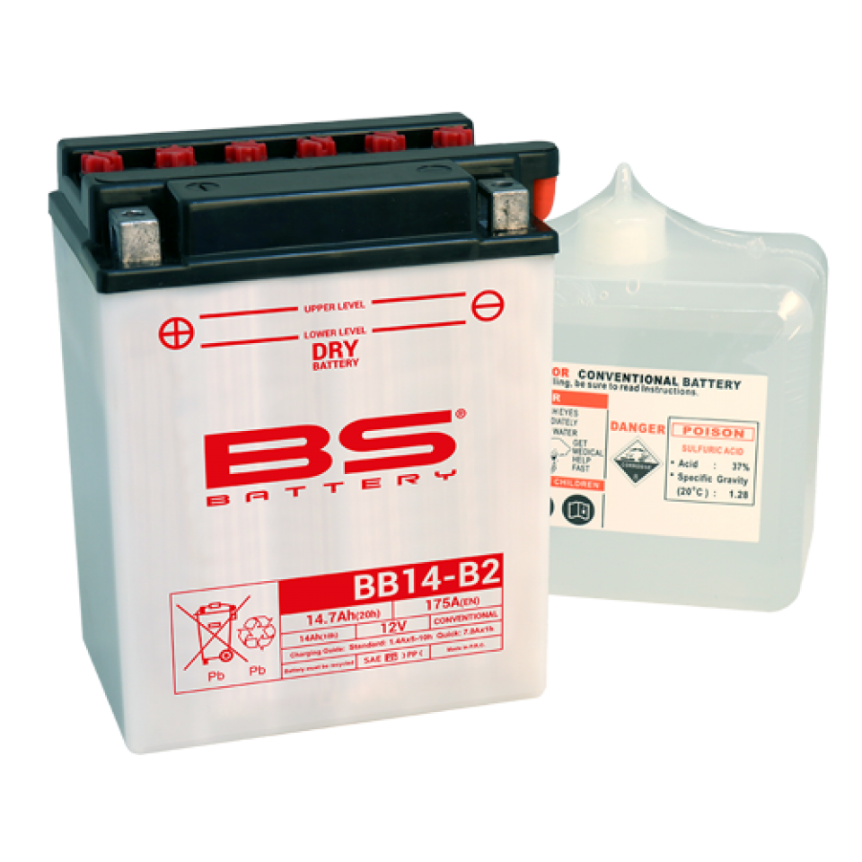 Batterie BS Battery pour Moto Honda 750 VFR 1987 à 1989 YB14-B2 Neuf