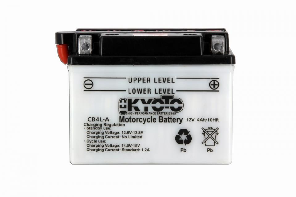 Batterie Kyoto pour Moto Kawasaki 250 KLR 1985 à 2000 YB4L-A / 12V 4Ah Neuf