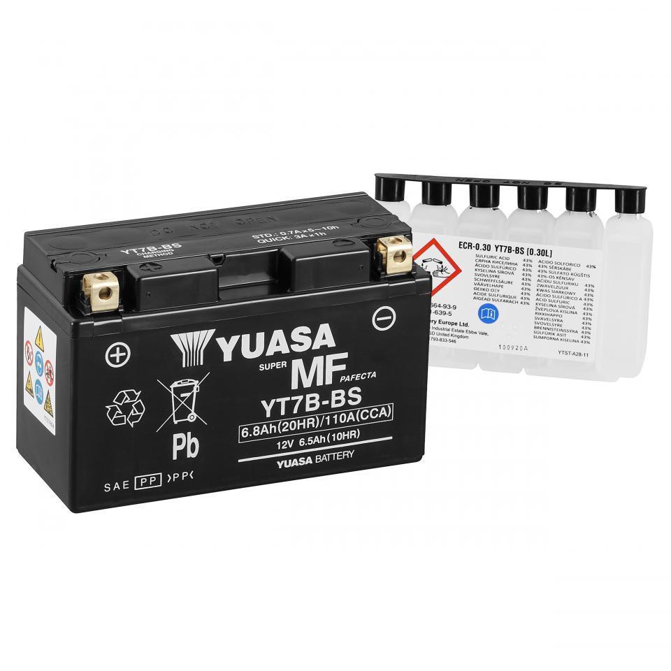 Batterie Yuasa pour Moto Sherco 125 City Corp 4T 2003 à 2005 YT7B-BS / 12V 6Ah Neuf