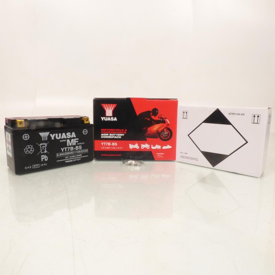 Batterie Yuasa pour Moto Ducati 1199 Panigale R 2013 à 2014 YT7B-BS / 12V 6Ah Neuf