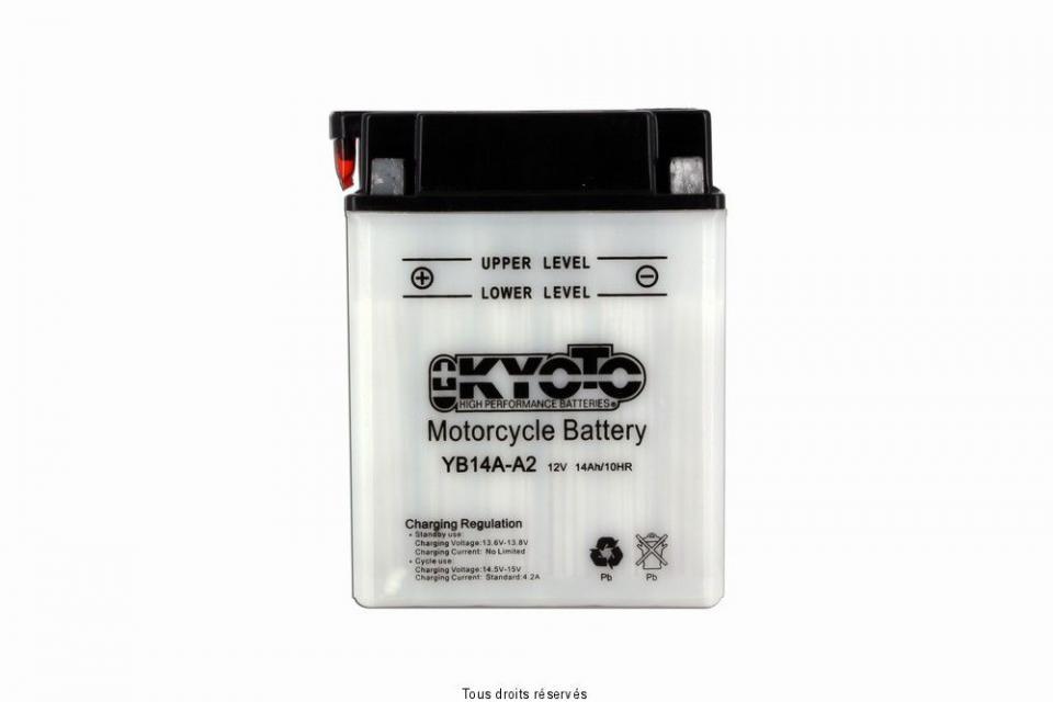 Batterie Kyoto pour Quad Kawasaki 300 Klf B Bayou 1988 à 2004 YB14A-A2 / 12V 14Ah Neuf