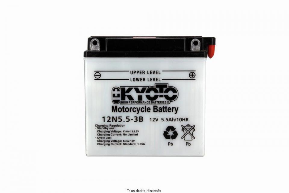 Batterie Kyoto pour Moto Aprilia 125 Tuareg rally 1986 à 1993 12N5.5-3B / 12V 5.5Ah Neuf