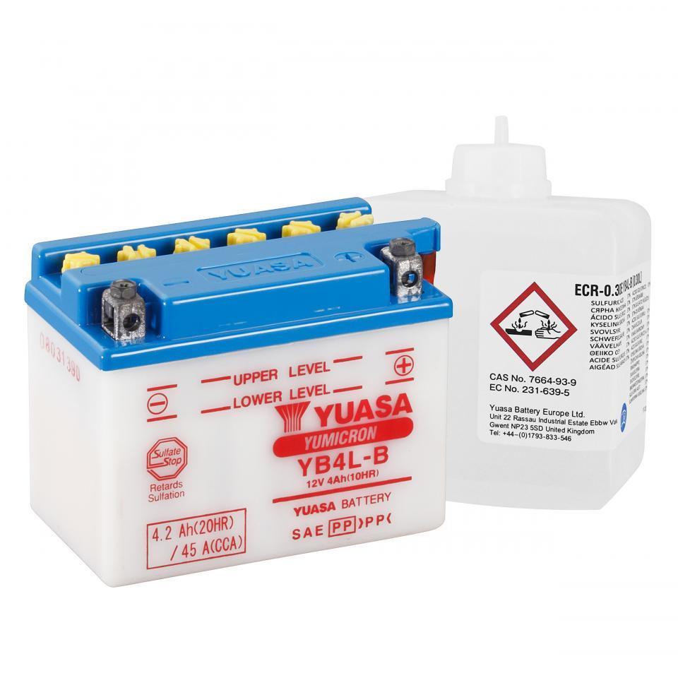 Batterie Yuasa pour Moto Fantic 50 Koala 1993 à 1996 YB4L-B / 12V 4Ah Neuf