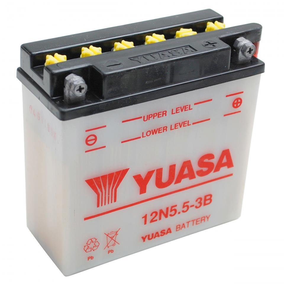 Batterie Yuasa pour Moto Sachs 125 Zz Super Motard 1999 à 2003 12N5.5-3B / 12V 5.5Ah Neuf