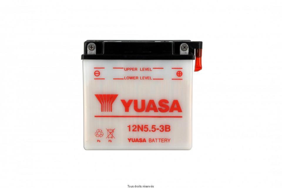 Batterie Yuasa pour Moto Sachs 125 Zz Super Motard 1999 à 2003 12N5.5-3B / 12V 5.5Ah Neuf