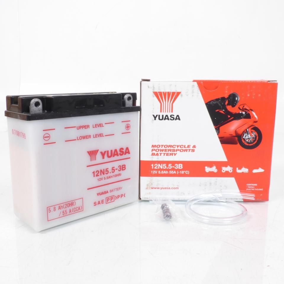 Batterie Yuasa pour Moto Yamaha 350 Rd Lc 1980 à 1981 12N5.5-3B / 12V 5.5Ah Neuf