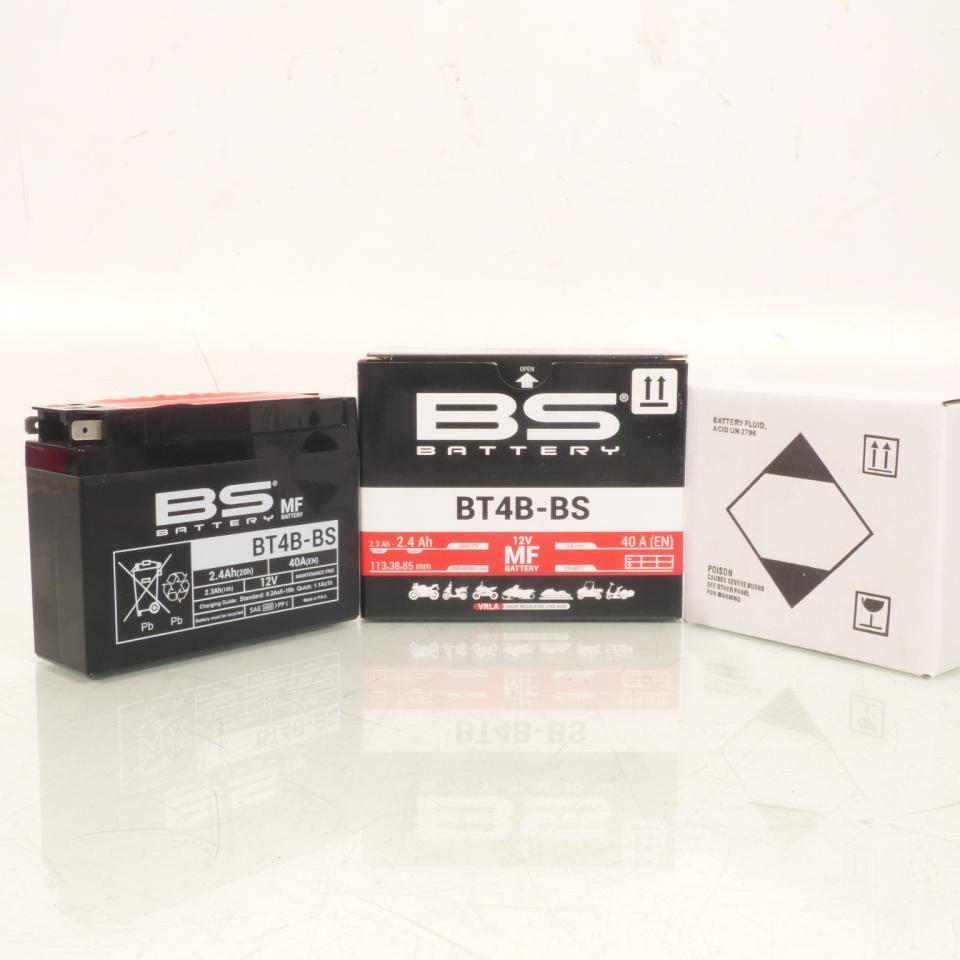 Batterie BS Battery pour Scooter Suzuki 50 Tr Street Magic 1998 à 2000 YT4B-BS / 12V 2.3Ah Neuf