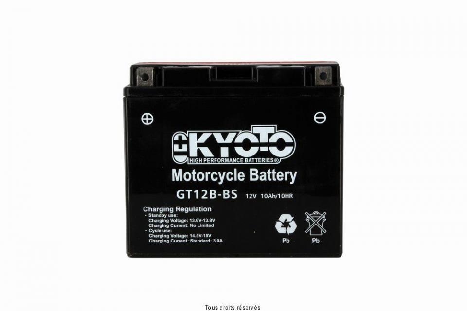 Batterie Kyoto pour Moto Ducati 803 Scrambler Icon 2015 à 2019 YT12B-BS / 12V 10Ah Neuf
