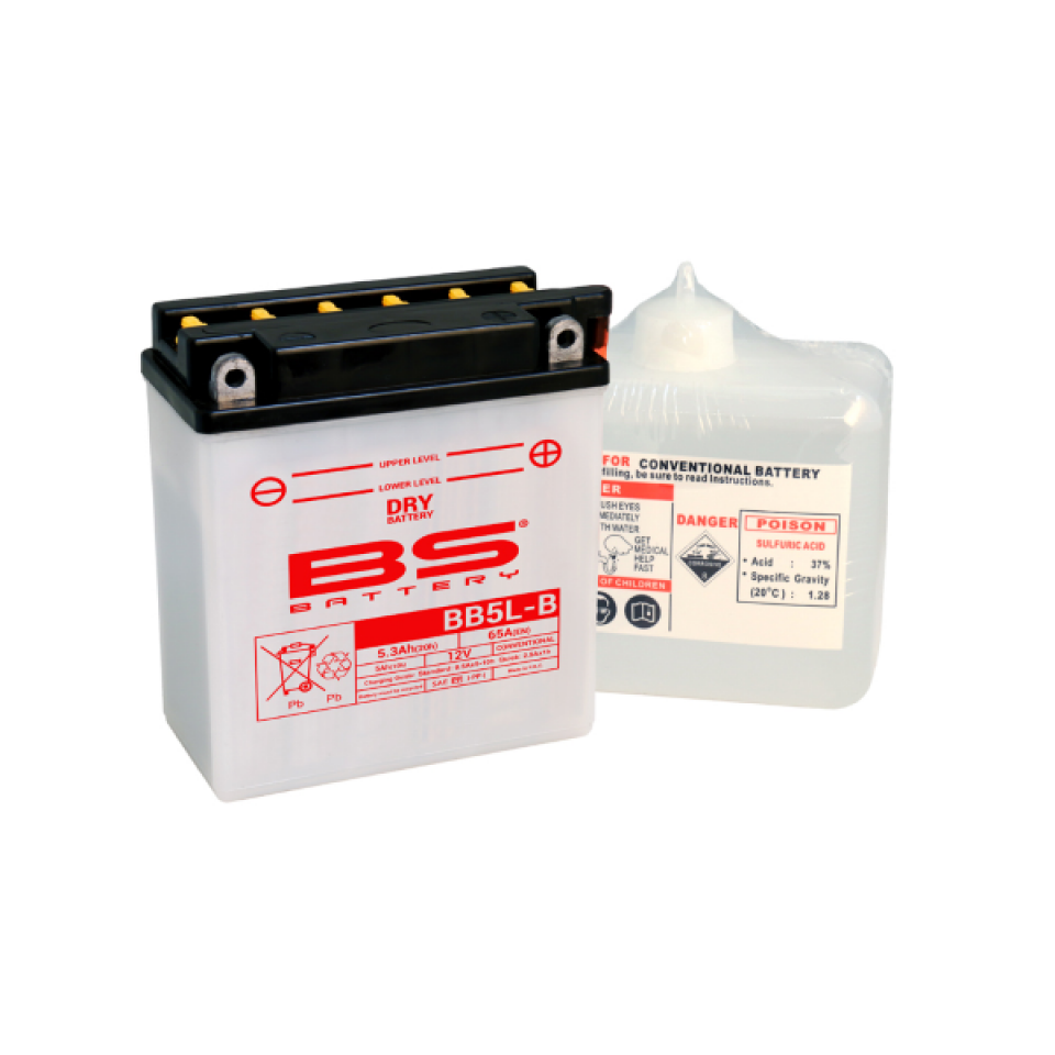 Batterie BS Battery pour Scooter Italjet 50 Bazouka Ii 1993 à 1996 YB5L-B / 12V 1.6Ah Neuf