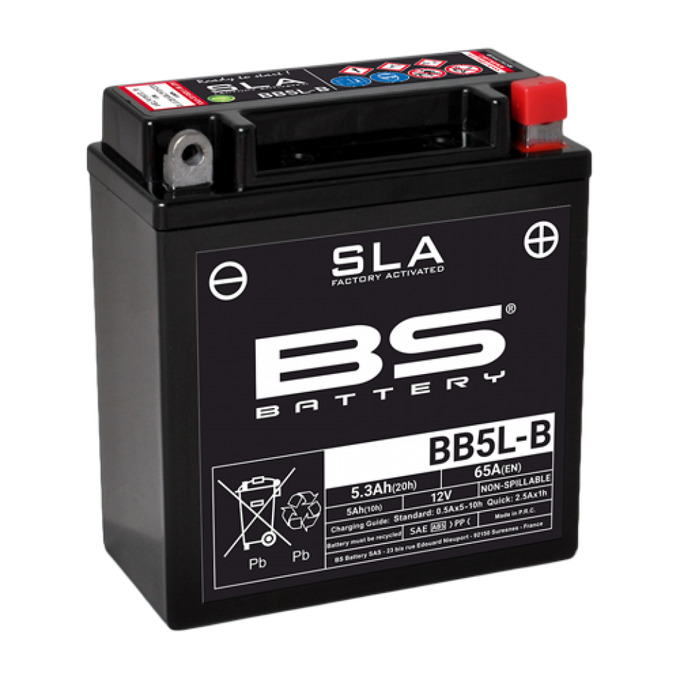 Batterie BS Battery pour Scooter Italjet 50 Bazouka Ii 1993 à 1996 YB5L-B / 12V 1.6Ah Neuf