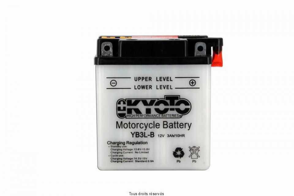 Batterie Kyoto pour Moto Yamaha 80 Rd Lc2 1982 à 1985 YB3L-B / 12V 3Ah Neuf