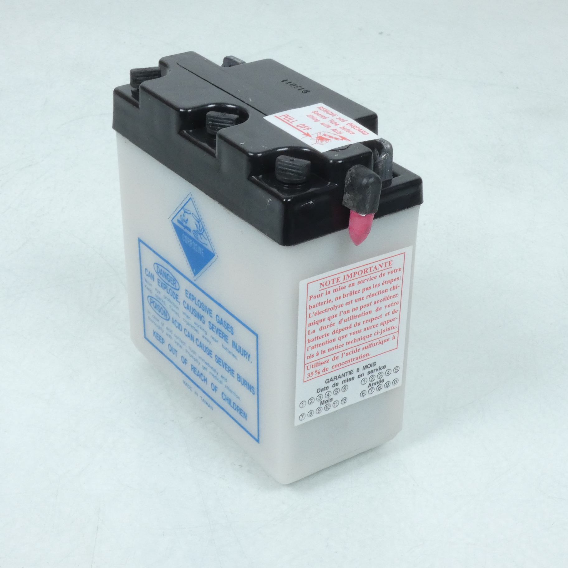 Batterie 6V 11AH President 6N11A-4A avec entretien pour moto Neuf