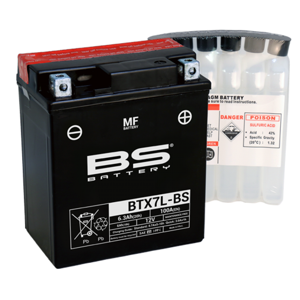 Batterie BS Battery pour Moto BRIXTON 125 Bx 2017 à 2019 Neuf