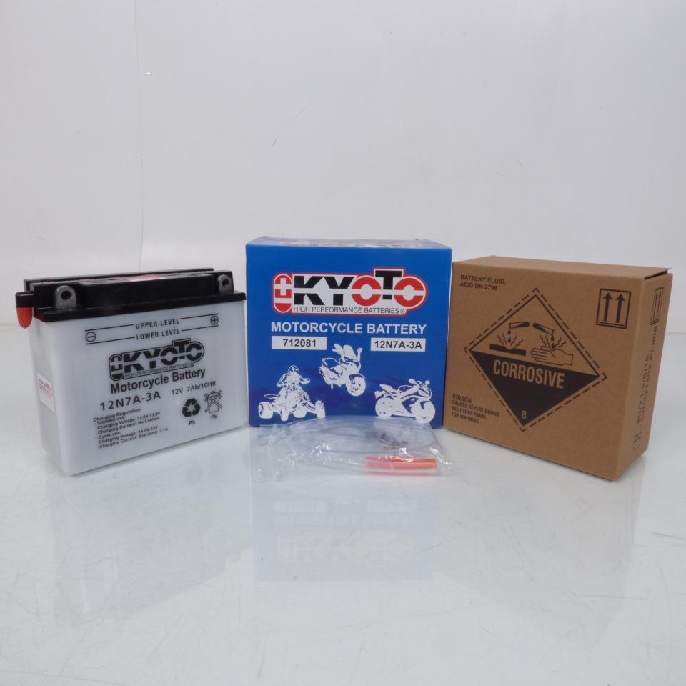 Batterie Kyoto pour Moto Kymco 125 Ck Pulsar 2001 à 2004 12N7A-3A / 12V 7Ah Neuf