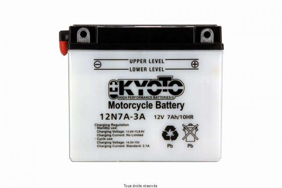 Batterie Kyoto pour Moto Sym 125 Wolf 2005 à 2010 14N7A-3A / 12V 7Ah Neuf