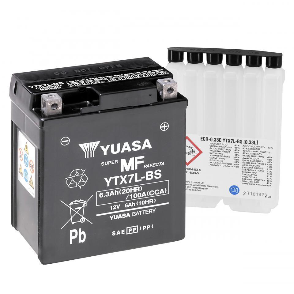 Batterie Yuasa pour Moto Honda 250 Nx J 1988 à 1994 YTX7L-BS / 12V 6Ah Neuf