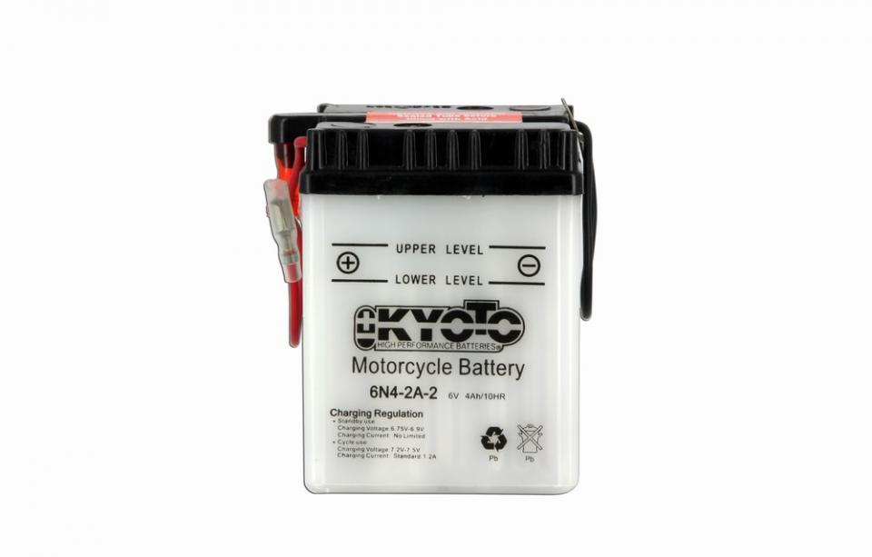 Batterie Kyoto pour Moto Yamaha 80 Bop Lb2 1978 à 1980 6N4-2A-2 / 6V 4Ah Neuf