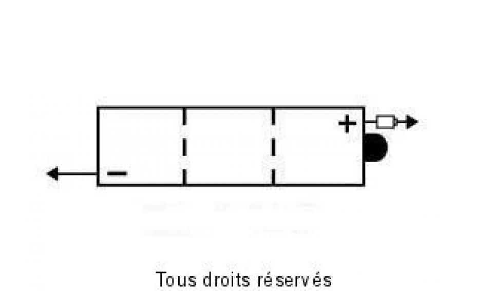 Batterie Kyoto pour Moto Yamaha 50 Chappy 1979 6N4-2A-4 / 6V 4Ah Neuf