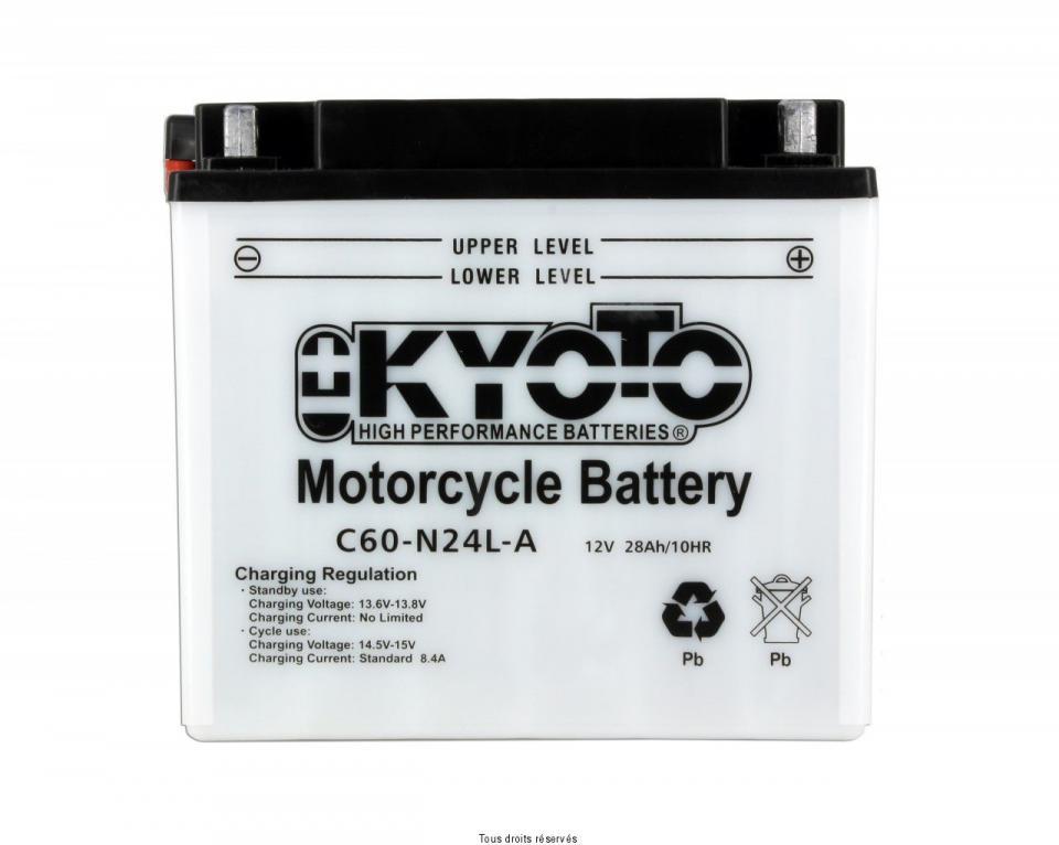 Batterie Kyoto pour Moto BMW 800 R 80 1985 à 1995 Y60-N24L-A / 12V 28Ah Neuf
