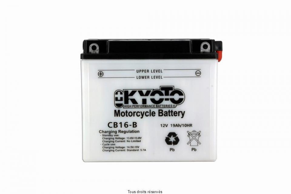 Batterie Kyoto pour Moto Harley Davidson 1000 XLS 1979 à 1985 YB16-B / 12V 19Ah Neuf