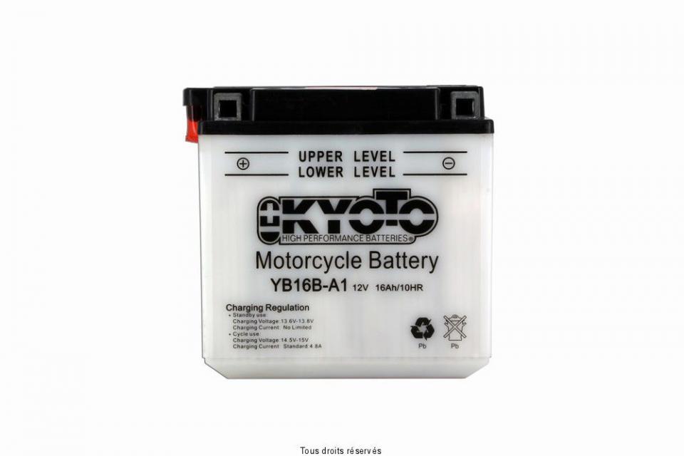 Batterie Kyoto pour Moto Suzuki 800 Vs Gl Intruder 1991 à 2003 YB16B-A1 / 12V 16Ah Neuf
