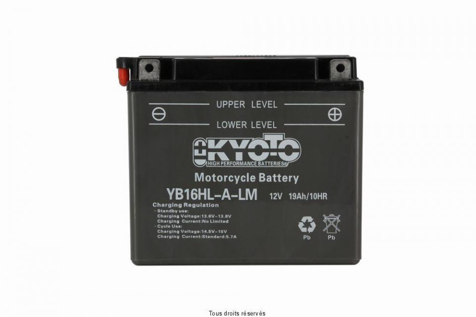 Batterie Kyoto pour Moto Harley Davidson 1340 Xlh Dyna Glide Daytona 1991 YB16HL-A-LM / 12V 19Ah Neuf