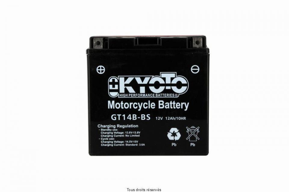 Batterie Kyoto pour Moto Yamaha 1700 MT-01 2005 à 2012 YT14B-BS / 12V 12Ah Neuf