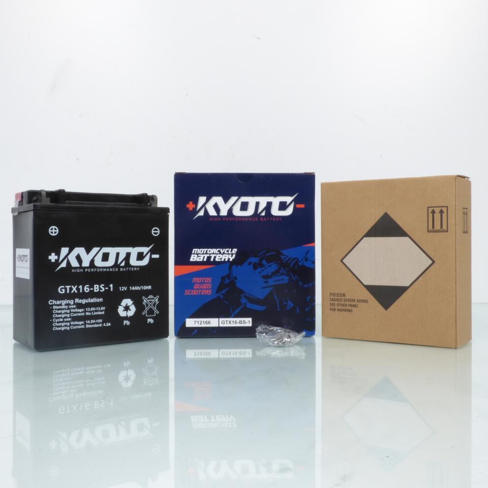 Batterie Kyoto pour Quad Suzuki 500 Lt-A F Vinson 2002 à 2007 YTX16-BS-1 / 12V 14Ah Neuf