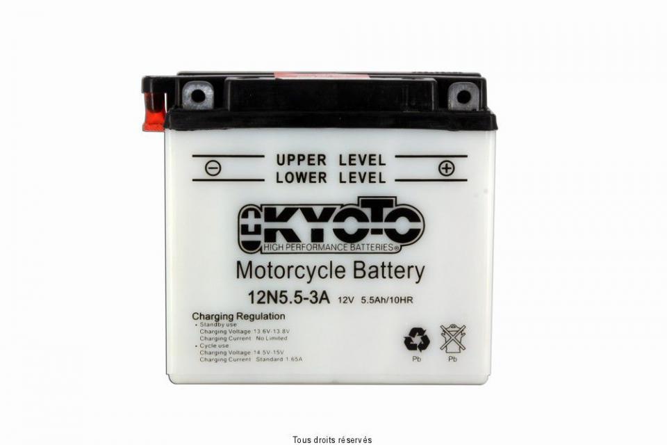 Batterie Kyoto pour Auto 12N5.5-3A / 12V 5.5Ah Neuf