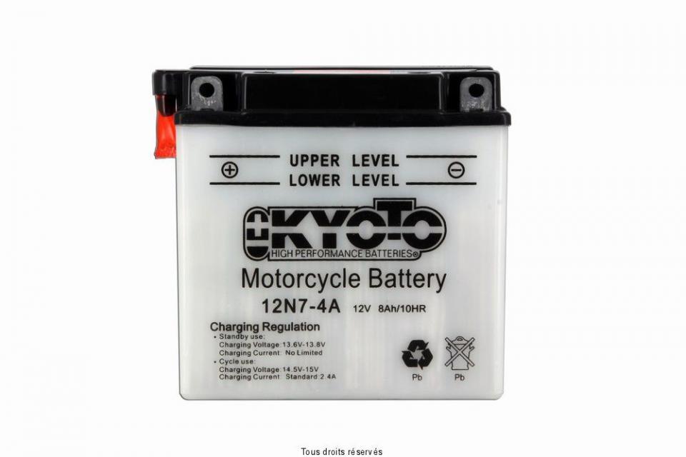 Batterie Kyoto pour Moto Sym 125 Xs K 2007 à 2013 12N7-4A / 12V 7Ah Neuf