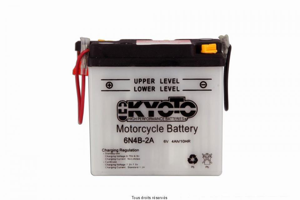 Batterie Kyoto pour Moto Suzuki 80 RG 1981 à 1983 6N4B-2A / 6V 4Ah Neuf