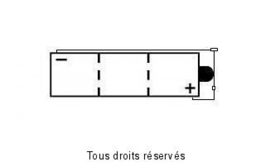 Batterie Kyoto pour Moto Honda 125 Xl K2 1977 à 1978 6N4C-1B / 6V 4Ah Neuf