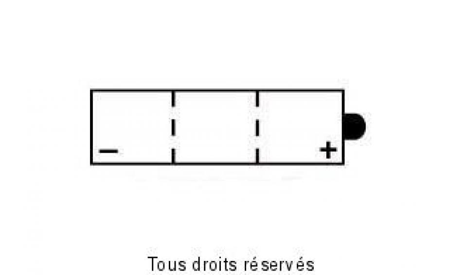 Batterie Kyoto pour Moto Yamaha 125 Dt Lc 1982 à 1984 6N6-3B-1 / 6V 6Ah Neuf