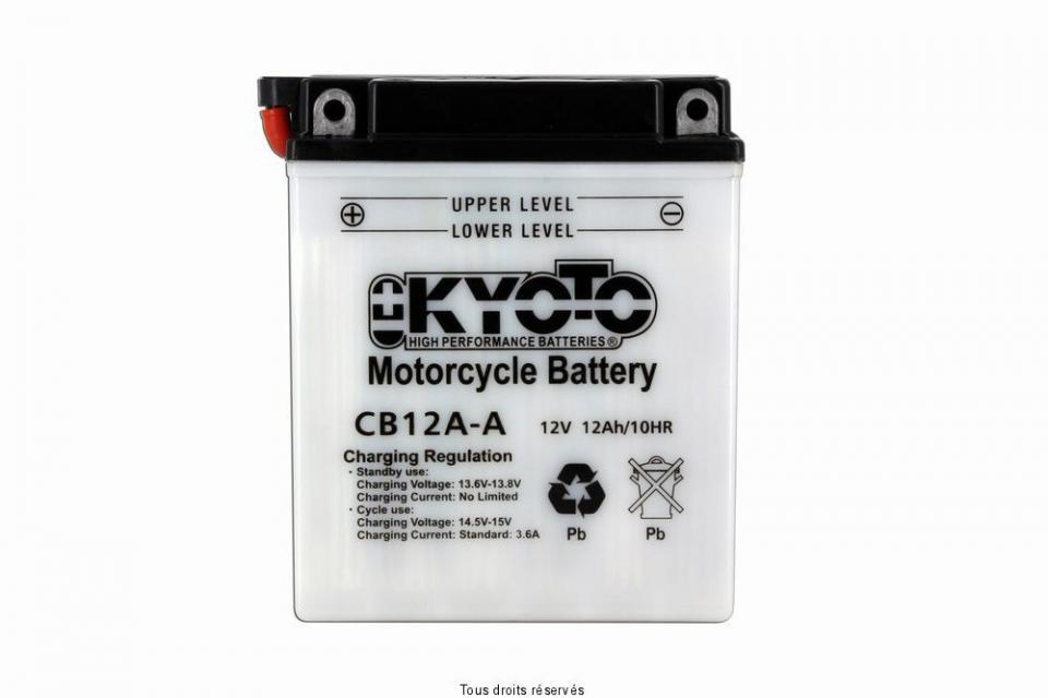 Batterie Kyoto pour Moto Honda 360 Cb G 1974 YB12A-A / 12V 12Ah Neuf