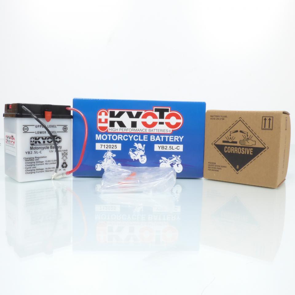 Batterie Kyoto pour Moto Honda 125 CG 1985 à 1997 YB2.5L-C / 12V 2.5Ah Neuf