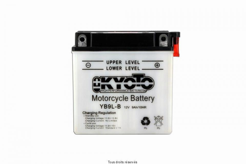Batterie Kyoto pour Moto MZ 660 Skorpion Tour/Traveller 1995 à 2001 YB9L-B / 12N9-3B / 12V 9Ah Neuf