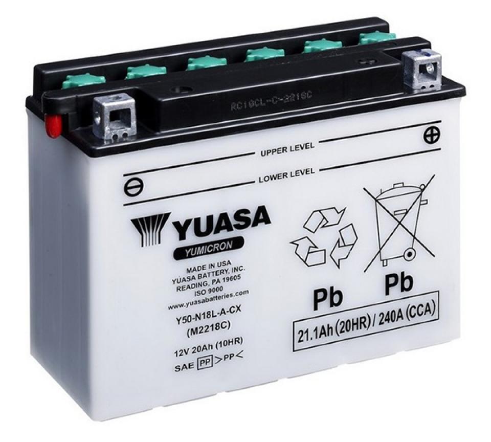Batterie Yuasa pour Moto Harley Davidson 1340 FLHS Electra Glide Sport 1990 à 1993 Y50-N18L-A-CX / 12V 20Ah Neuf