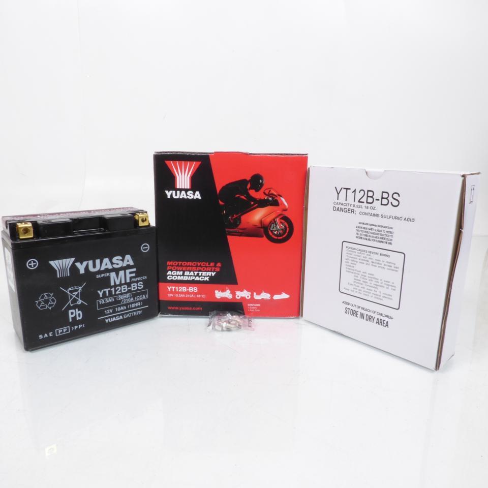 Batterie Yuasa pour Moto Ducati 821 Hyperstrada 2013 à 2015 YT12B-BS / 12V 10Ah Neuf
