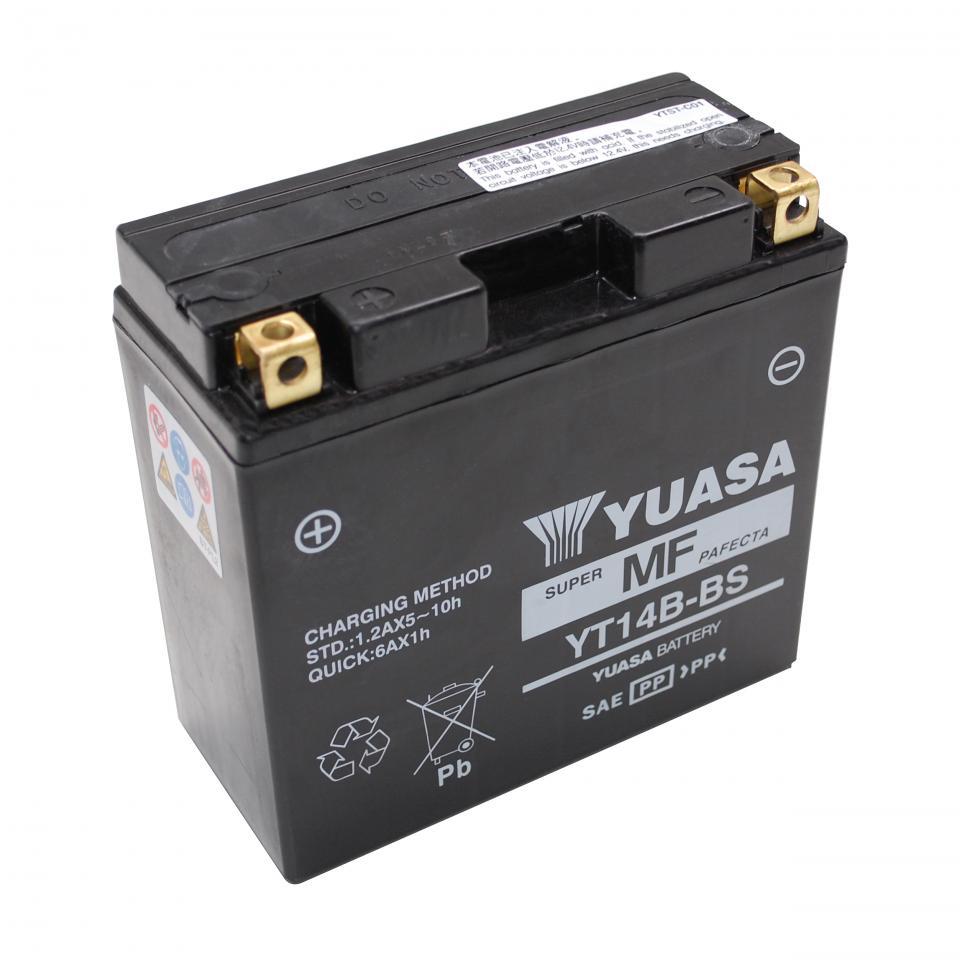 Batterie Yuasa pour Moto Yamaha 1700 MT-01 2005 à 2012 YT14B-BS / 12V 12Ah Neuf