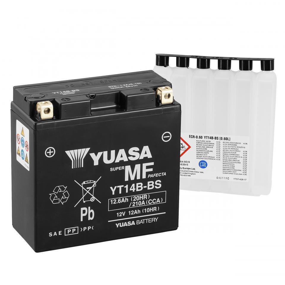 Batterie Yuasa pour Moto Yamaha 1300 Fjr Abs 2003 à 2005 YT14B-BS / 12V 12Ah Neuf