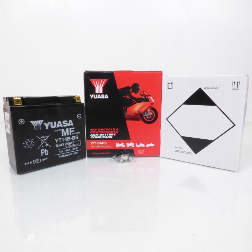 Batterie Yuasa pour Moto Yamaha 1700 MT-01 2005 à 2012 YT14B-BS / 12V 12Ah Neuf