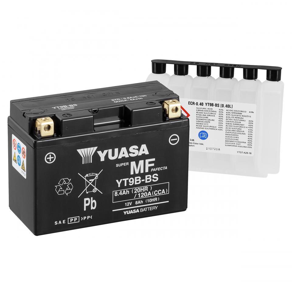 Batterie Yuasa pour Moto Yamaha 600 YZF R6 2001 à 2005 YT9B-BS / 12V 8Ah Neuf