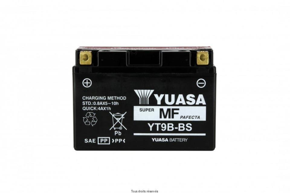 Batterie Yuasa pour Moto Yamaha 600 YZF R6 2001 à 2005 YT9B-BS / 12V 8Ah Neuf