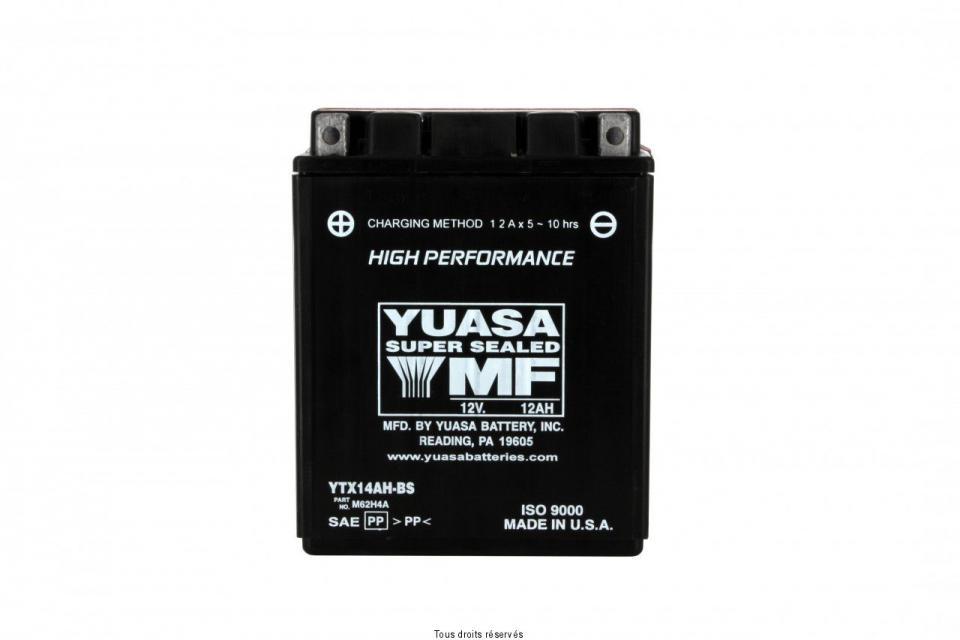 Batterie Yuasa pour Quad Polaris 400 Sportsman 4x4 HO 2008 à 2012 YTX14AH-BS / 12V 12Ah Neuf