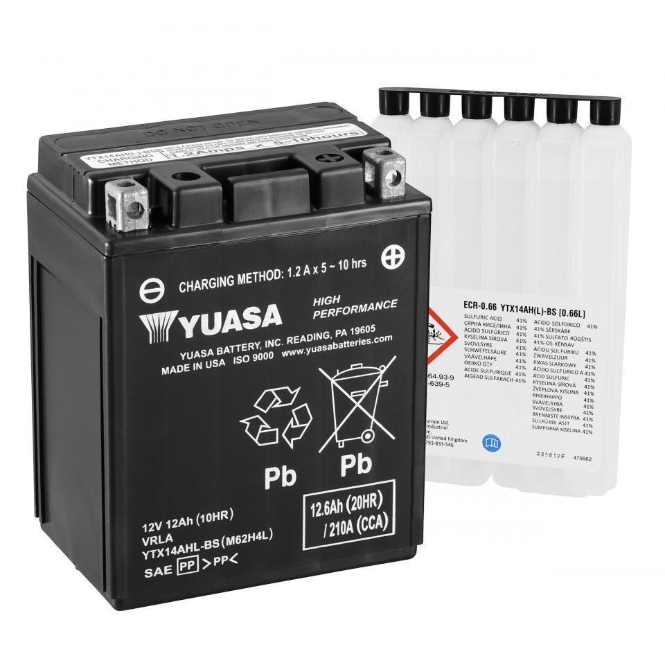 Batterie Yuasa pour Quad Yamaha 200 YFS R Blaster 2003 à 2007 YTX14AH-BS / 12V 12Ah Neuf